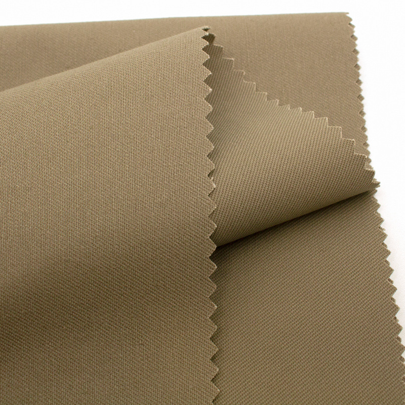 khaki cotton twill fabric 1,2#100C，313GSM，150.jpg