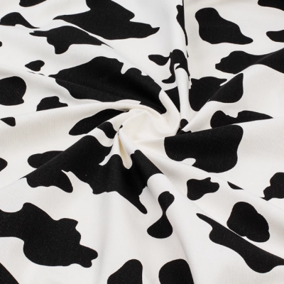 Free Samples Top Grade Custom Printed Cow Print 100% Cotton Fabric For Garment  