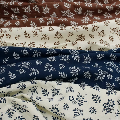 Soft Quality Fashion Chinese Wholesale Twill Floral Elegant Cotton Fabrics For dress woman material