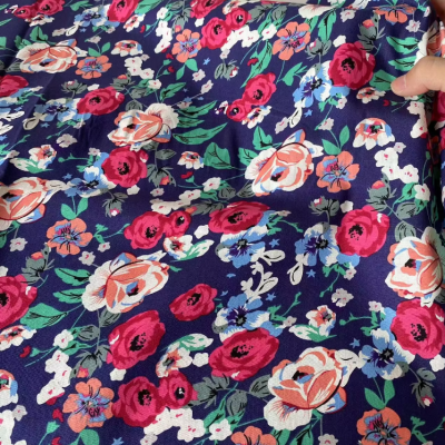 Elegant Textile Floral Print Wholesale Breathable Organic Woven Cotton Poplin Fabric for Fashion Garment and Dress Making