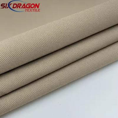High quality Solid color beige cotton twill fabric for garments