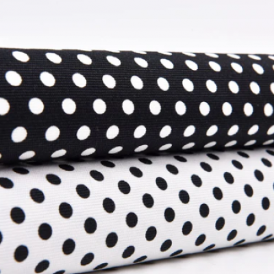 Wholesale 100% cotton black and white polka dot cotton fabric for home textile
