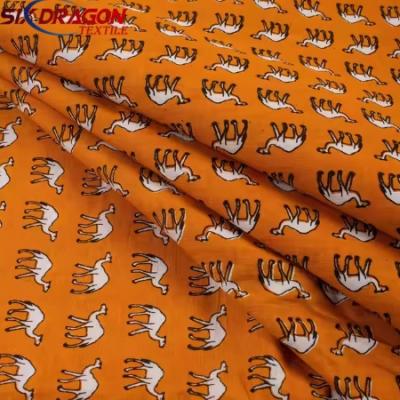Custom digital print poplin cotton camel print cotton fabric for garment