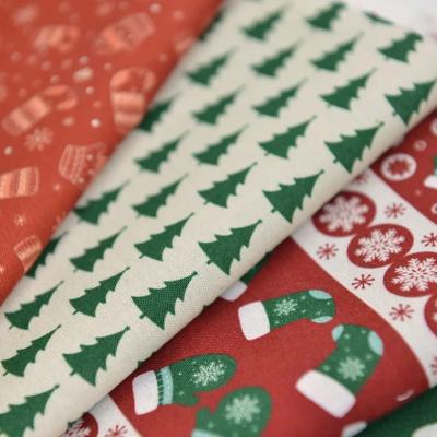 Wholesale 40S Digital Printed Christmas Cotton Poplin For Bag/Lining/Curtain/Dress/Garment/Home Textile