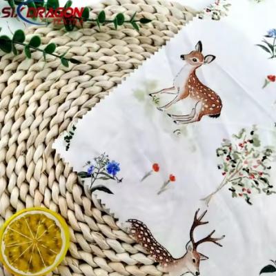 By the yard custom design digital print cotton deer print cotton fabric for garment
