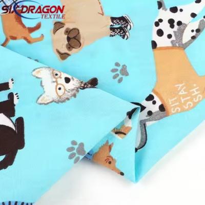 Competitive price lightweight pet dogs  dog themed cotton fabric for garment