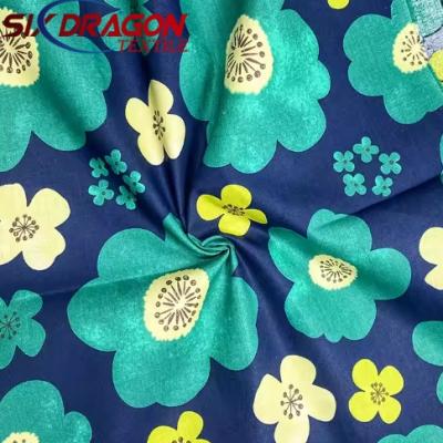 Best selling hawaii flower floral brushed cotton fabric for summer clothing