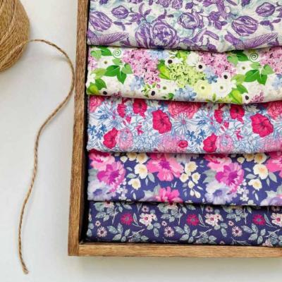 Wholesale spot cotton floral color floral cotton poplin fabric for garment and clothing