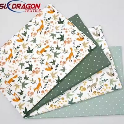 2025 Hot selling pure cotton fox print cotton fabric for garment
