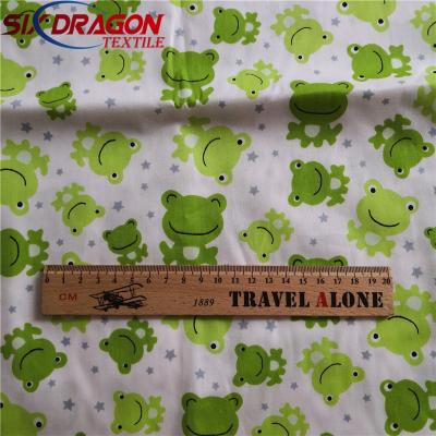 Hot selling pure cotton frog print cotton fabric for clothing