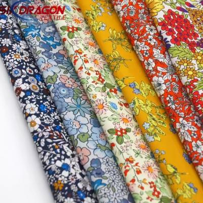 Spot sale women child heavy cotton fabric floral for dress shirt 