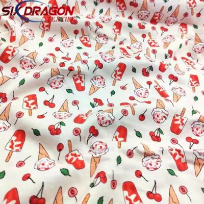 New pink ice cream print cotton fabric for kids clothing