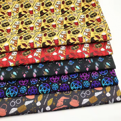 Cartoon printing pure cotton owl print cotton fabric for dress home textile