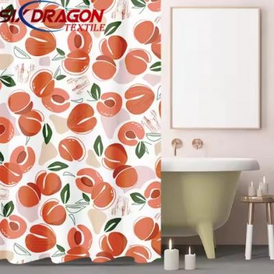 Low MOQ digital printing peach floral cotton fabric for garment
