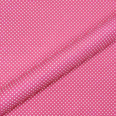 Digital printing pink polka dot cotton fabric for garment 
