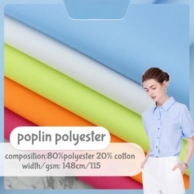 Customized Plain High-density Imitation Tencel Poplin Polyester For  for Spring/Summer Shirts/Suit Pants/and Casual Wear