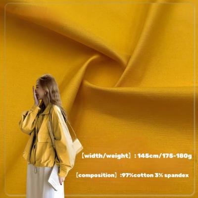 Customized Plain Stretch Woven Poplin Stretch Fabric For Shirt/Jacket/Workwear/Trousers/Fabric