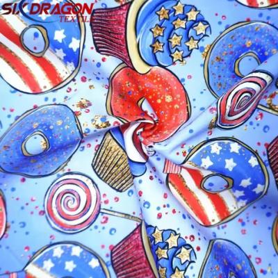Custom super soft printed stretch cotton fabric for garment