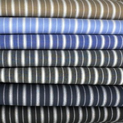 2025 New Design Elastic Yarn Dyed Striped Poplin Fabric For Pants/Shirt/Suit/Dress