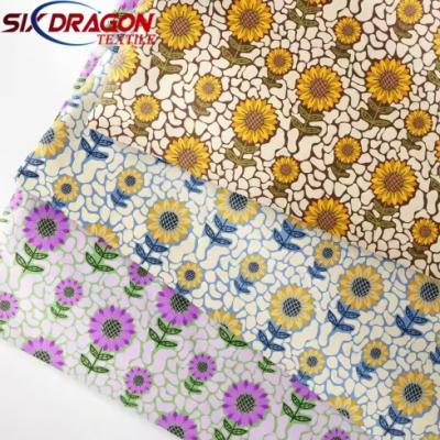 2025 new design sunflower print cotton fabric for garment