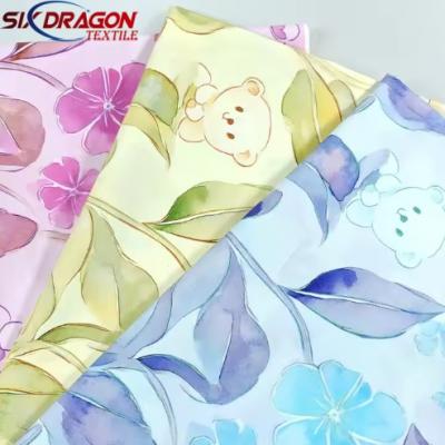 Factory sale  teddy bear print cotton fabric flowers printed cotton fabric 100%cotton fabric for children's clothing