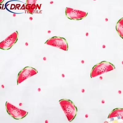 100% cotton printed watermelon print cotton fabric for garment