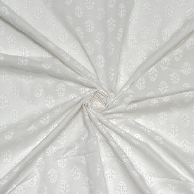 Factory direct supply 100% cotton white printed cotton fabric for shirt dress