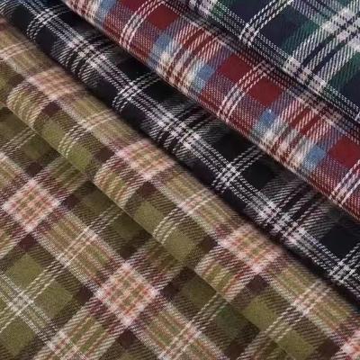 Cheap Twill Checks Yarn Dyed Flannel One Side Brushed Poplin Fabric For Shirts